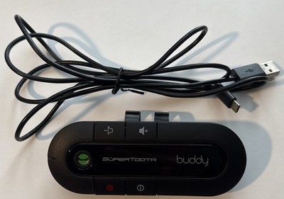 SuperTooth Buddy Handsfree Bluetooth Visor Speakerphone In Black