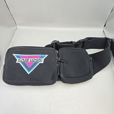 Vintage Case Logic Black Neoprene Belt Adjustable Portable Cassette Case