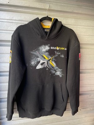 Turkish Air Force F16 Solo Turk Demo Display Team Black Hoodie Men's XL