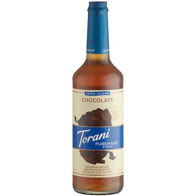 Torani Puremade Zero Sugar Chocolate Flavoring Syrup 750 mL Glass Bottle