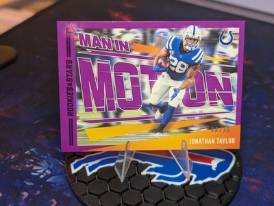 2023 Panini Rookies & Stars - Man in Motion Jonathan Taylor #MM-18 Purple /35
