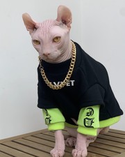 Fashion Cotton Sweatshirt for Sphynx Cat Clothing Winter Thick Long Sleeves Coat