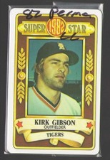 1982 Perma-Graphic Superstar - DETROIT TIGERS