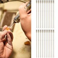 20Pcs 1mm-Diamond Coated Lapidary Drill Bits Solid Bits Needle-For Jewelry Agate