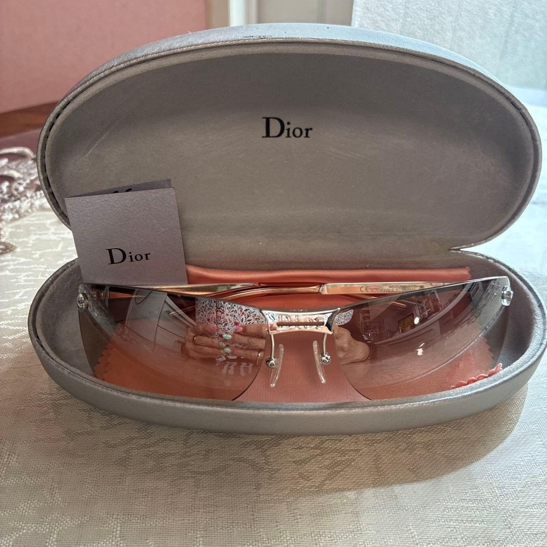 【美品】ディオールChristian Dior ADIORABLE6 3YGIJ Christian Dior Adiorable 1 Sunglasses Pink Vintage Women Eyewear