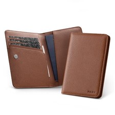 Passport Holder Magnetic Closure RFID Blocking Travel Wallet Passport Book Co...