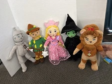 5 Wizard Of Oz Madame Alexander 12” Plush Scarecrow,lion, Tin Man Good/Bad Witch