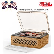 CD Player Music Box with Bluetooth Nostalgic Retro Portable CD Players for Home