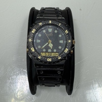 CASIO JAPAN 1987 ANALOG-DIGITAL Watch (358) AQ-100W Alarm Chrono New Battery