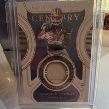 Panini 2021 National Treasures Century Materials Thurman Thomas Bills Gold /49