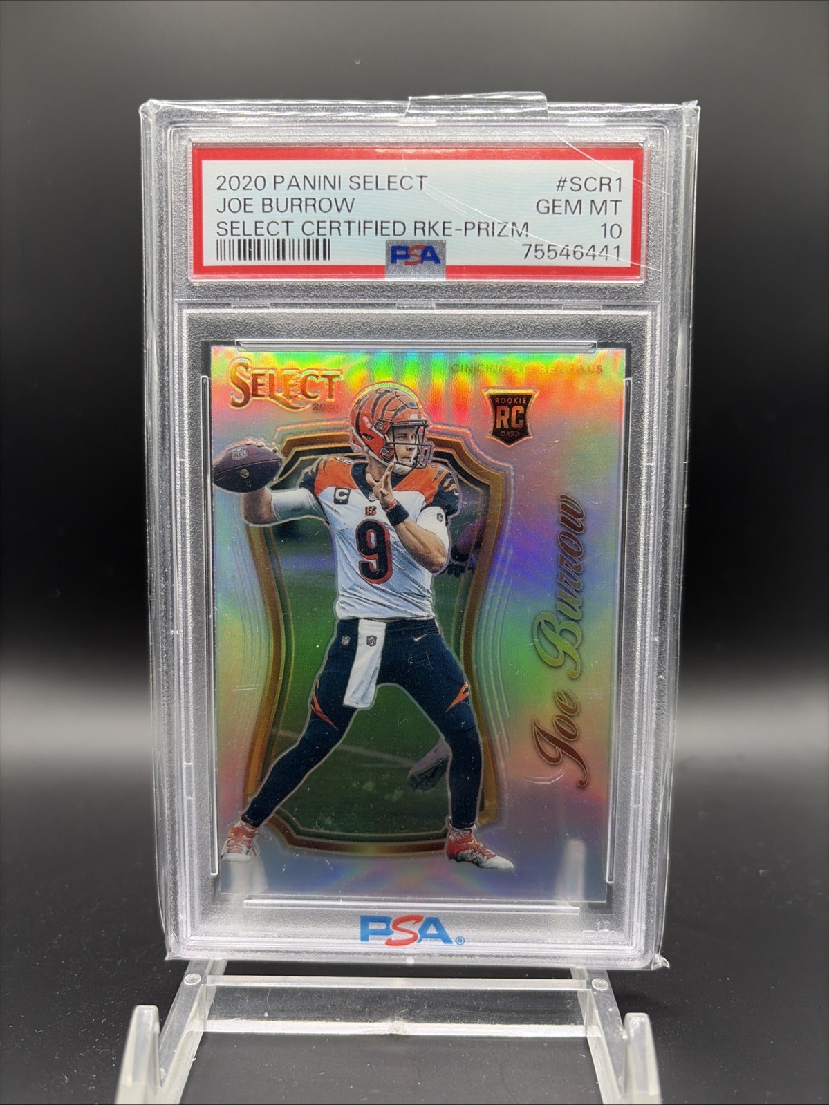 Joe Burrow Panini Select Certified Rookies #SCR1 Prizm