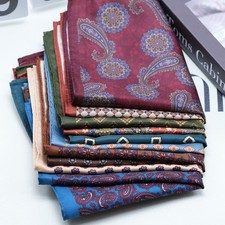 Men's Pocket Square Business Suit Accessories Vintage Chest Paisley Handkerchief