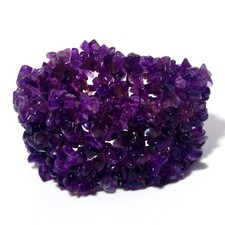 Natural Gemstone Chip Stretch Bracelet Multi Strand Choose any Stone For Gift