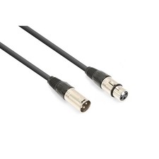 Vonyx 177.790 DMX Cable 3-Pin XLR Male to Female 1.5m for Stage Lighting