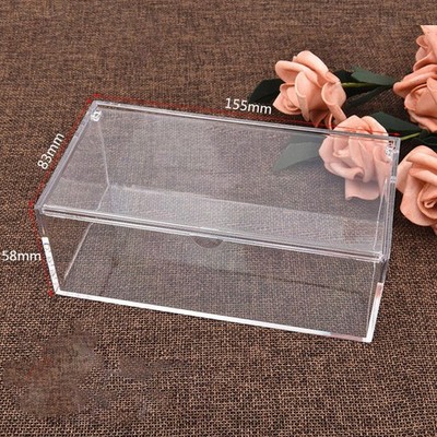 Clear Storage Box with Lid Makeup Vanity Storage Bin with Flip Lid Coffee Pod