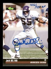 1995 Pro Line Jack Del Rio #NNO Autos Auto /930 Minnesota Vikings TV2193
