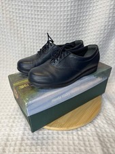 SAS Shoes Leather Lace-Up Comfort Navy Blue Women's Size 6W Extra Laces