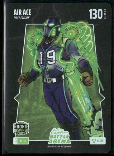 Ace Bailey AIR ACE 2026 Bo Jackson Battle Arena Rookie Inspired Glow Battlefoil