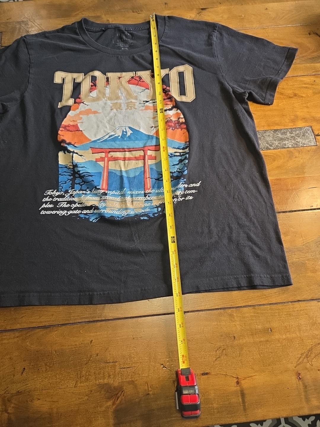 Return to Sender Tokyo Japan Shirt Mens XXL Mount Fuji Torii Gate Graphic Black image 5