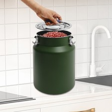 Stainless Steel Milk Jug With Thick Handle And Sealed Lid Rice Grain Container