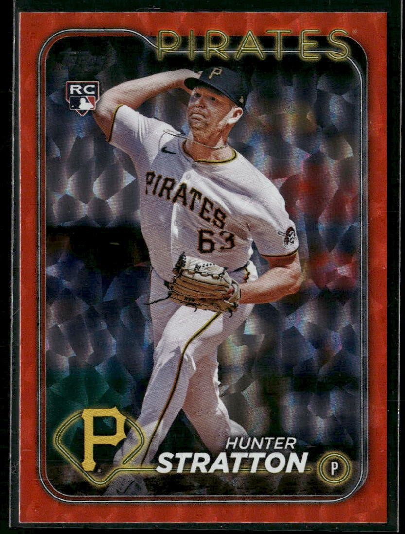 2024 Topps Update Series - Hunter Stratton #US348 Orange Crackle Foilboard /299 (RC)