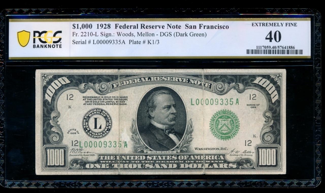 1000 DOLLAR BILL US PAPER MONEY