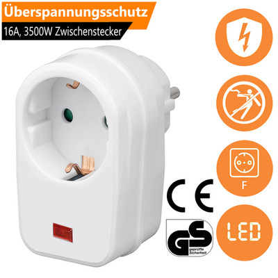 Überspannungsschutz, Zwischenstecker für Steckdose 230V, Schutz vor Überspannung
