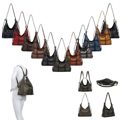 DAMEN XXL SHOPPER Tasche Hobo Bag Umhängetasche Schultertasche Leder Optik Reise