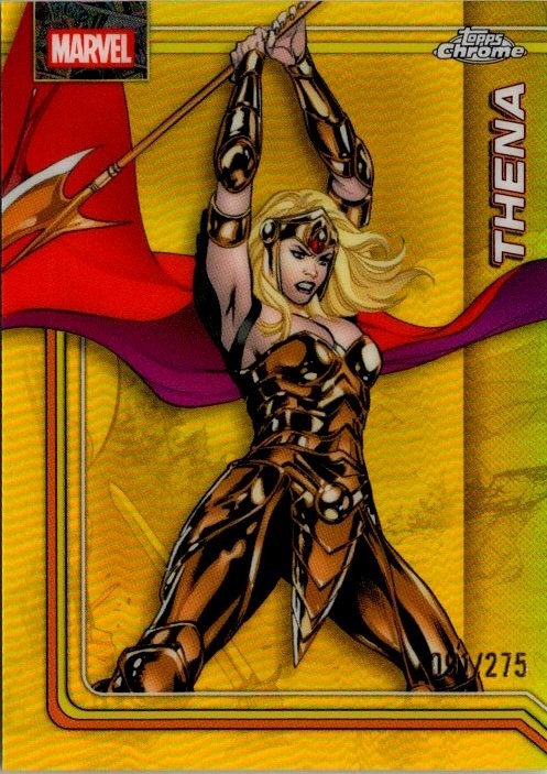 2026 Topps Chrome Marvel Thena Yellow Refractor /275 #176 104/275