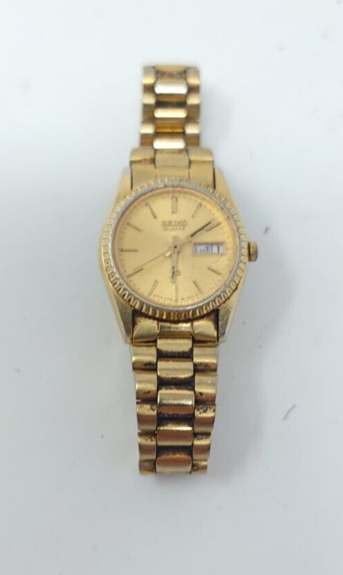 希少　SEIKO Solar ゴールド メッシュバンド　K18 Seiko Men's Japanese Quartz Dress Gold Tone Stainless Steel