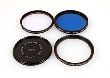 52mm Filters UV, Sky, Blue 80a and Metal Lens Cap