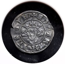 ENGLAND. Edward I Longshanks, 1272-1307. Penny, Canterbury, S-1419, NGC AU
