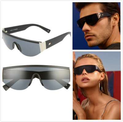 New! Le Specs Viper Black Sunglasses NWT La Specs Viper Shield Black Gold/Dark Gray 130-17-140  main image 2
