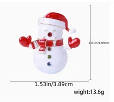 snowman Pin Christmasvwinter Fashion jewelry NEW Free Ship 1.5 inch