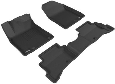 3D MAXpider Kagu 1st and 2nd Row Floormat Black for 17-19 Ioniq Hybrid / Plug-in