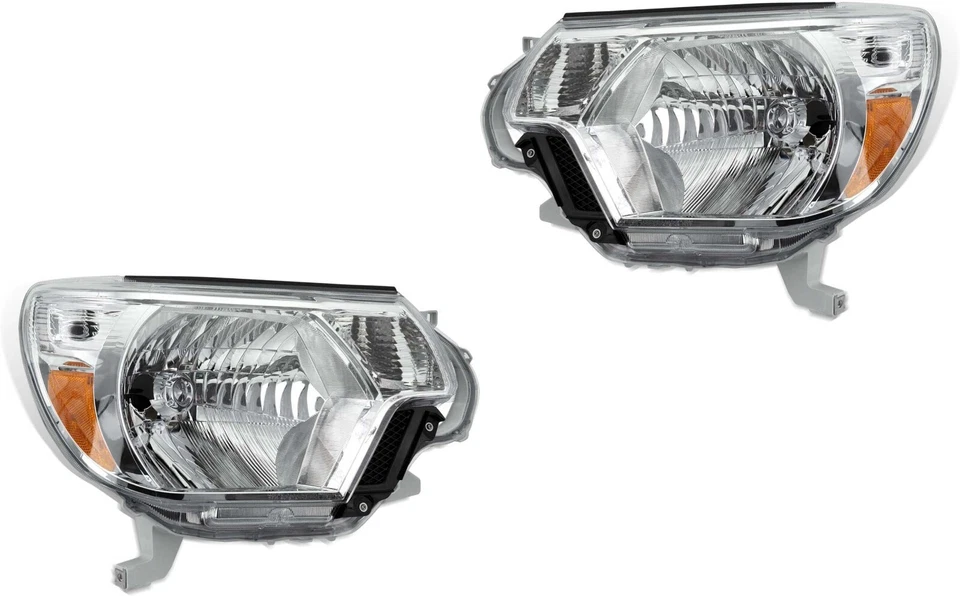 Headlights For Toyota Tacoma 2012 2013 2014 2015 Chrome Bezel Left Right Pair Foto 2 de 4