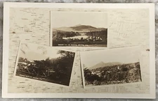 Chocorua Lake and Mountain New Hampshire Multi View RPPC Postcard 2587