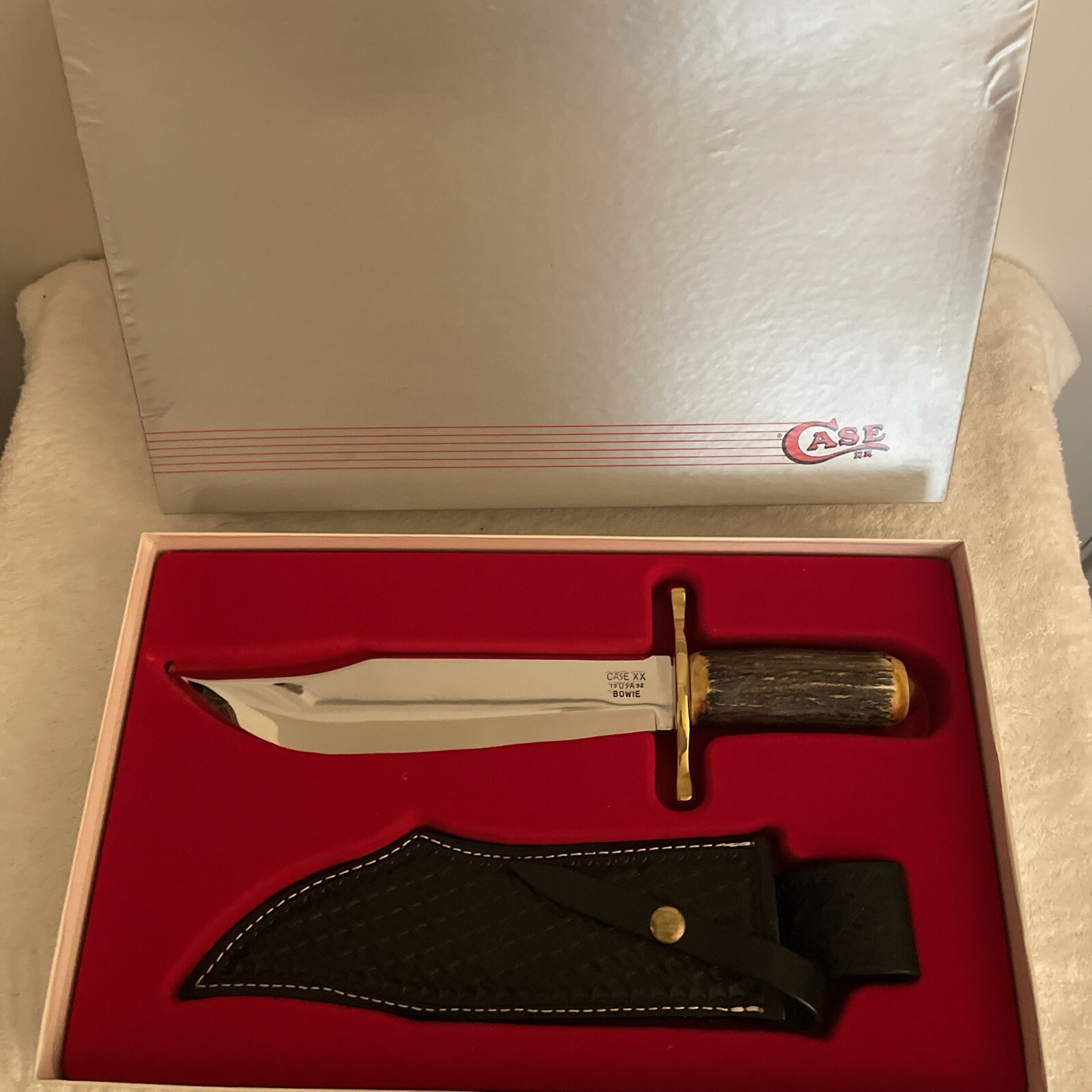 Vintage Case XX Stag Big Bowie Knife In Original Box! Mint Condition