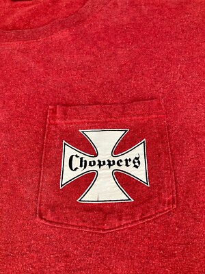 Vintage Harley Davidson Shirt Mens Large Red West Coast Choppers