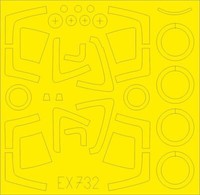 MW22 Eduard EX732 SU-27S Tface 1/48 Mask For Kitty Hawk
