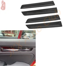 4PCS Carbon Fiber Look Inner Door Panel Strip Trim Bezel p For Honda Civic 22-24