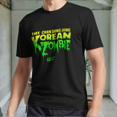 New Korean Zombie Active Logo Men's Black T-Shirt  Funny  Size S to 5XL