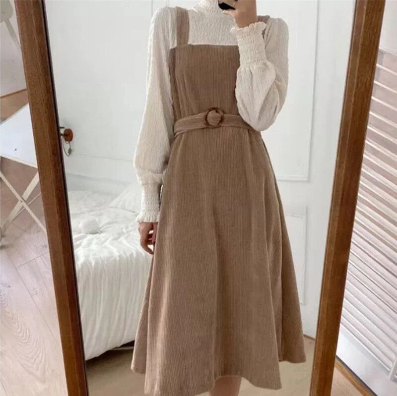 Corduroy belted shop dress