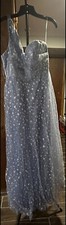 ALL THE STARS TULLE MAXI DRESS - LIGHT BLUE PROM PARTY DRESSES SIZE XL NEW/TAGS 