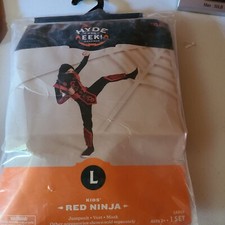 Hyde and EEK Kids Red Ninja Halloween Costume Size L 12-14 NEW In Package