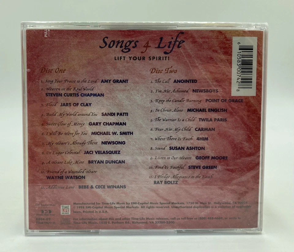 Time Life Songs 4 Life Lift Your Spirit! CD Set *New* Christian Music (Sep 1998) - Image 2 of 4