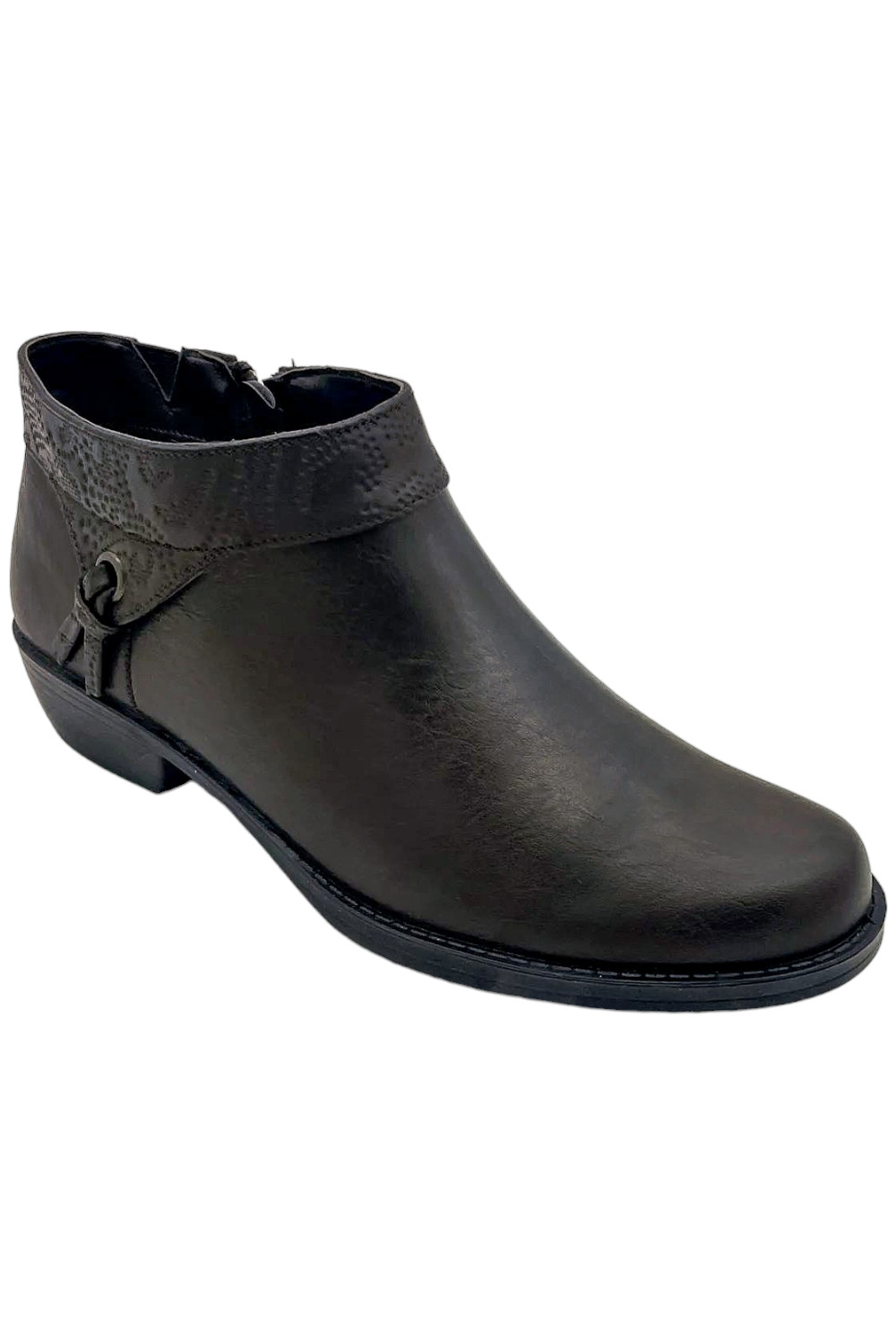 Легкие уличные женские пинетки Neptune с боковой молнией коричневого цвета