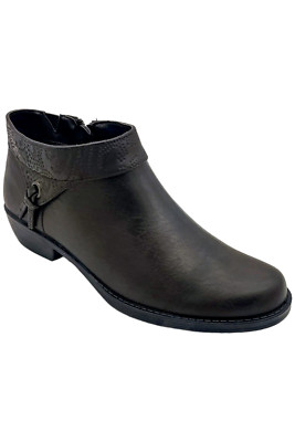 Easy Street Women's Neptune Side Zip Booties Brown