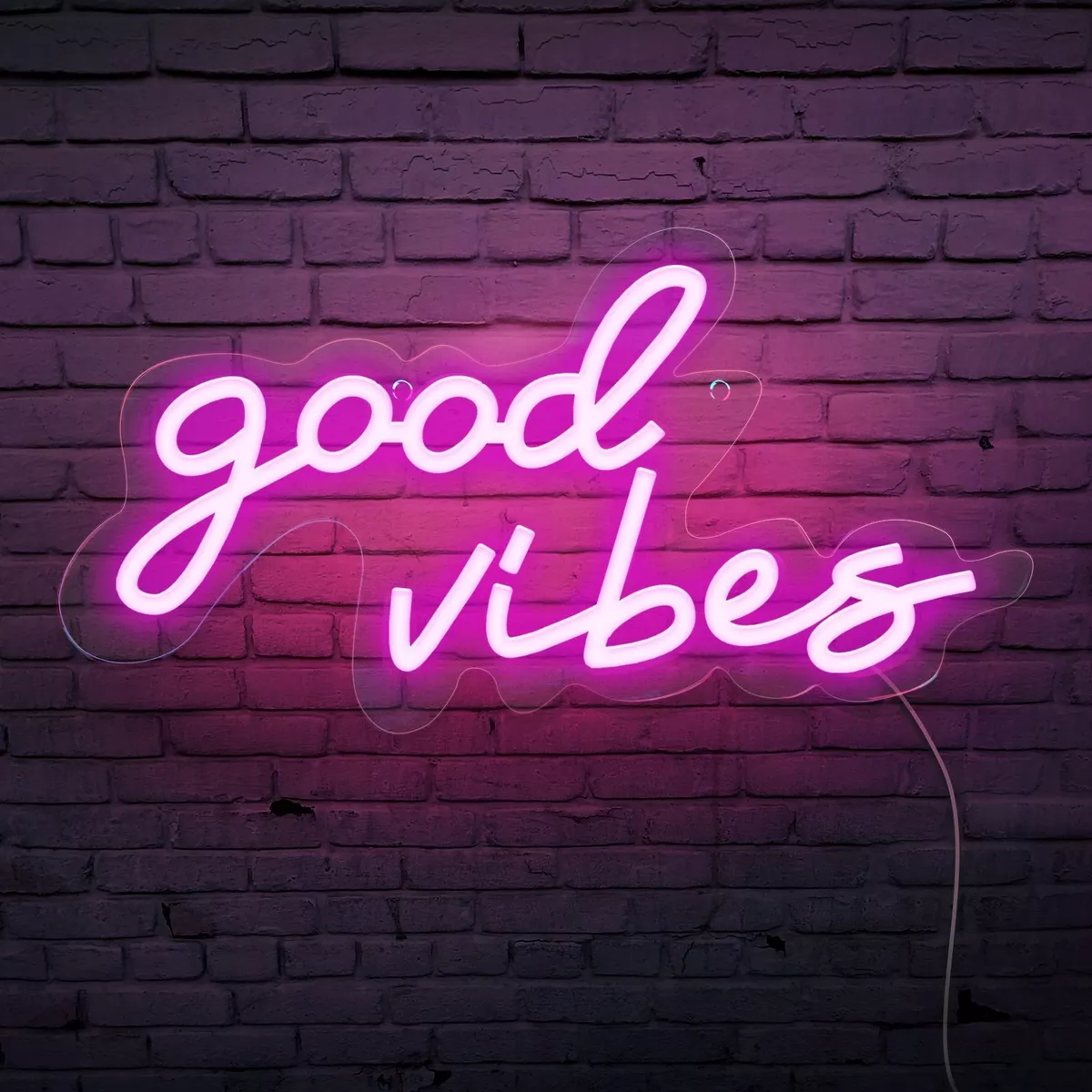 Good Vibes Neon Sign Wedding Wall Hanging Light Bedroom Signs Room  Decorations