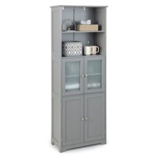 Free Standing Kitchen Pantry Larder Display Cupboard Cabinet Storage Unit Tall